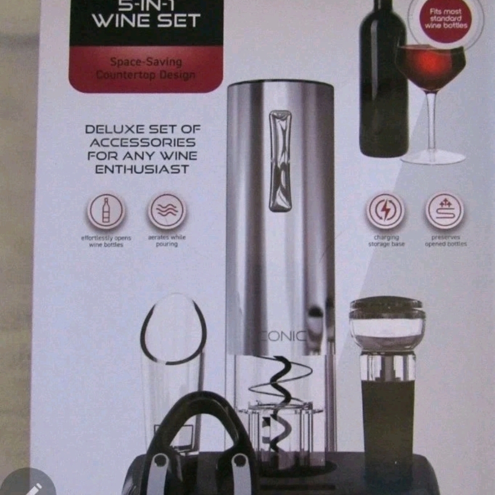 5-in-1 Wine Set - Silver